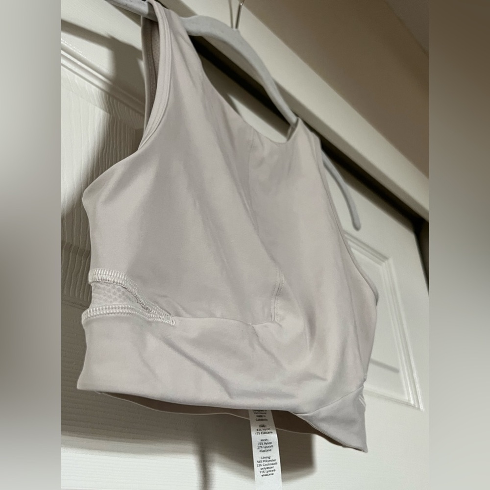 LULULEMON FINAL MILE CROPPED RUN TANK | Size 4 | Off-white